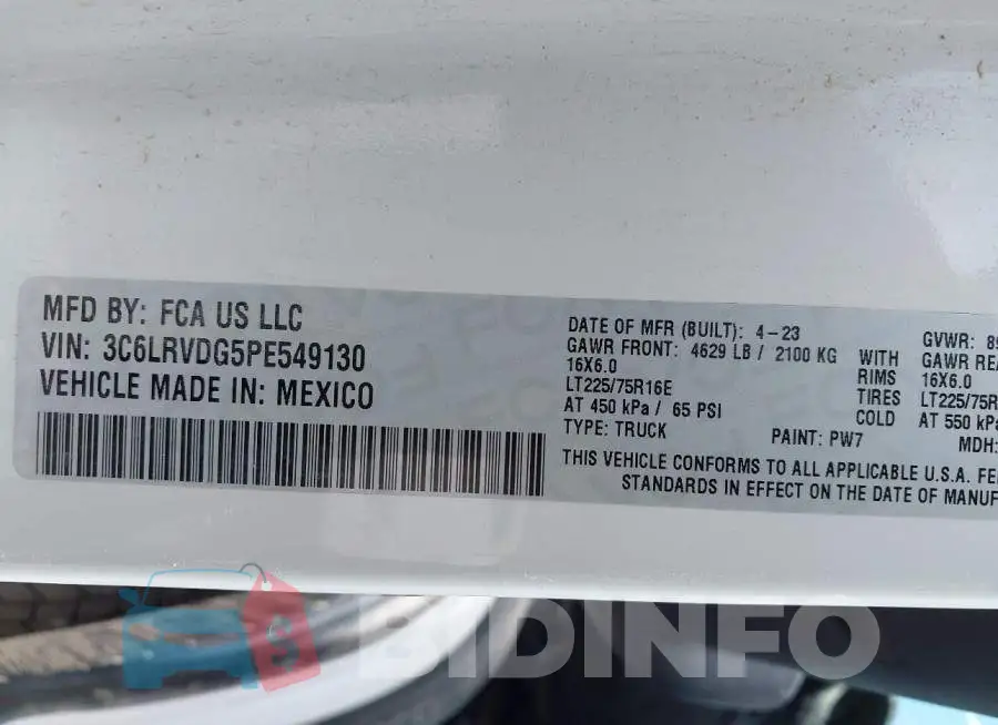 3C6LRVDG5PE549130 Photo# 9