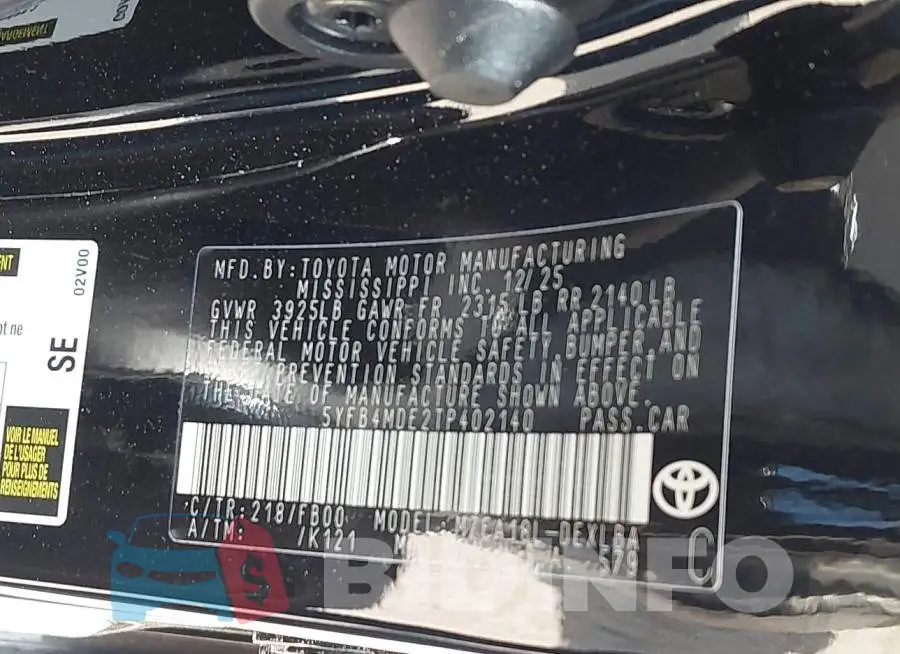 5YFB4MDE2TP402140 Photo# 9