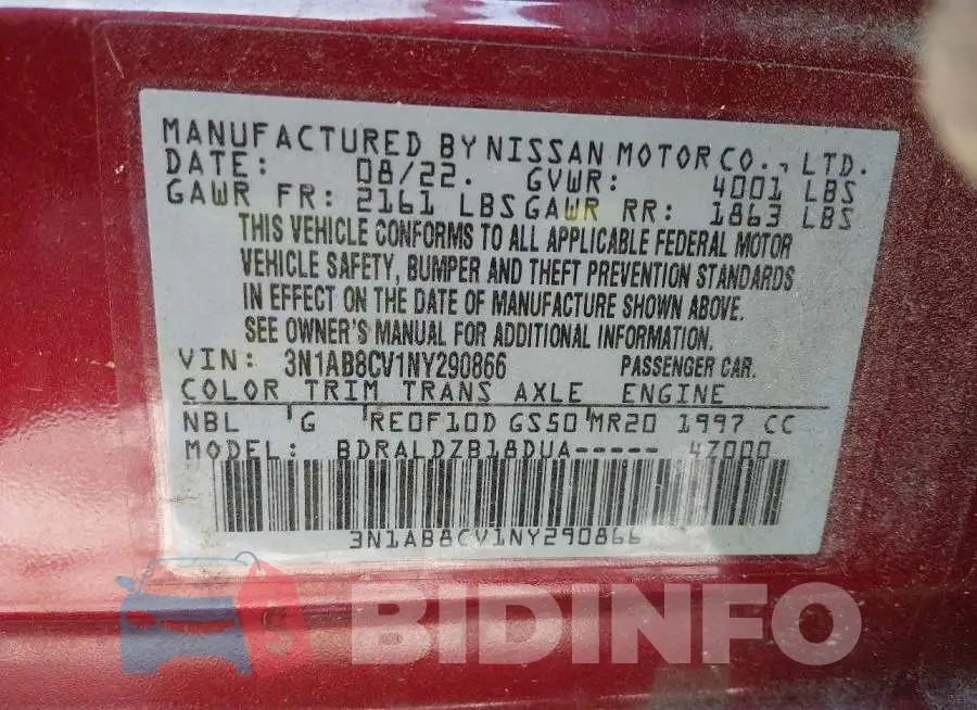 3N1AB8CV1NY290866 Photo# 9