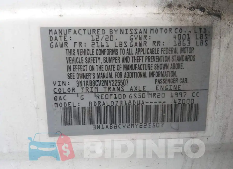3N1AB8CV2MY225507 Photo# 9