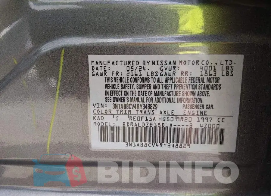 3N1AB8CV4RY348829 Photo# 9