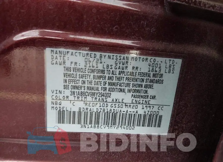 3N1AB8CV9MY294002 Photo# 9