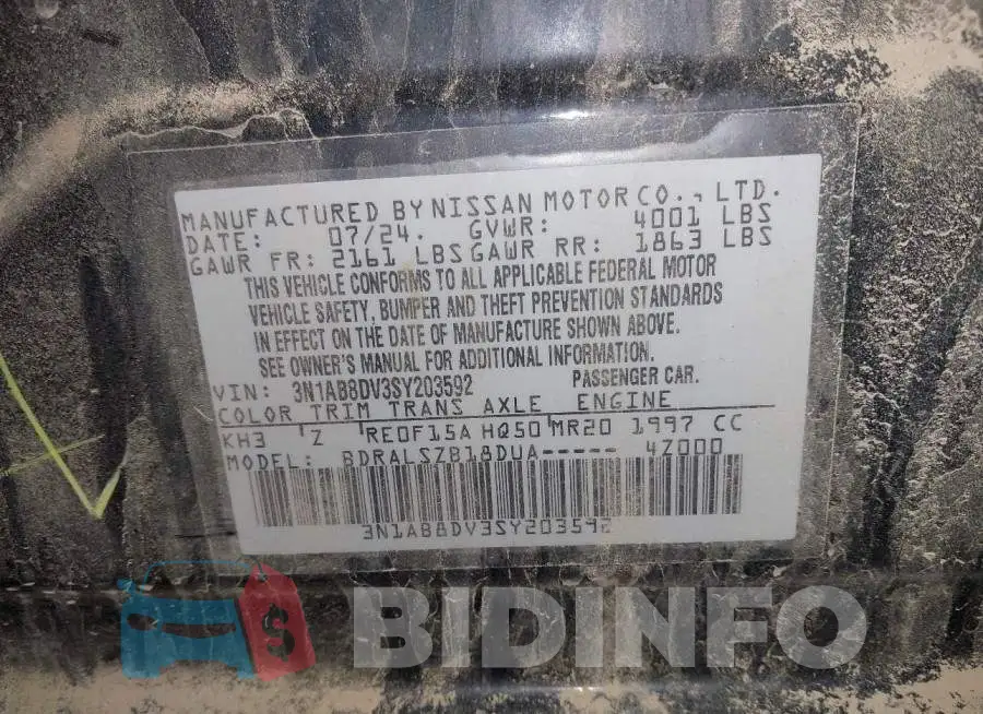 3N1AB8DV3SY203592 Photo# 9