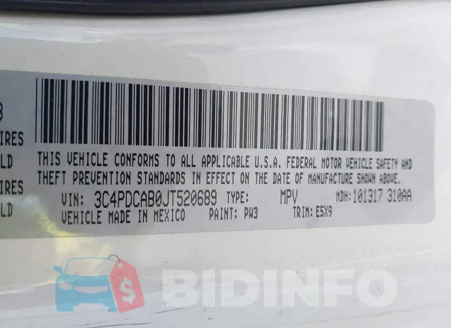 3C4PDCAB0JT520689 Photo# 9