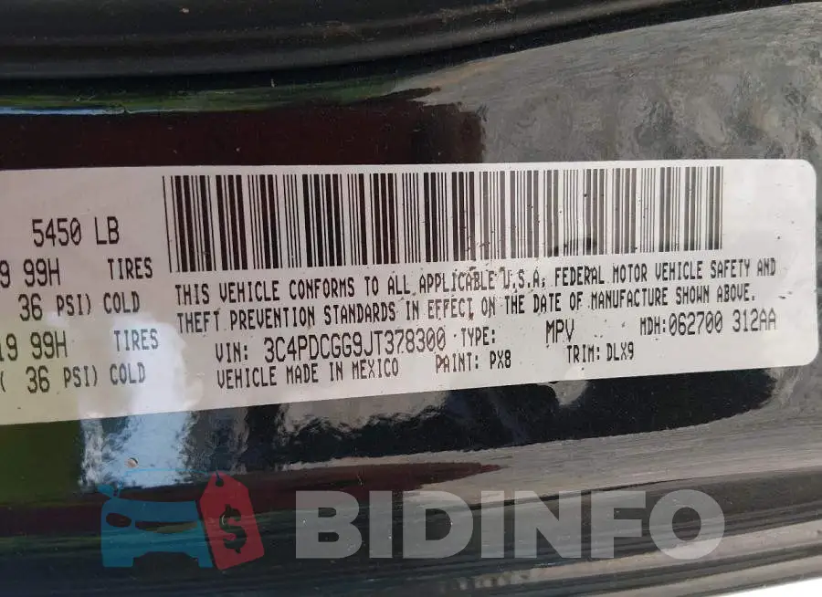 3C4PDCGG9JT378300 Photo# 9