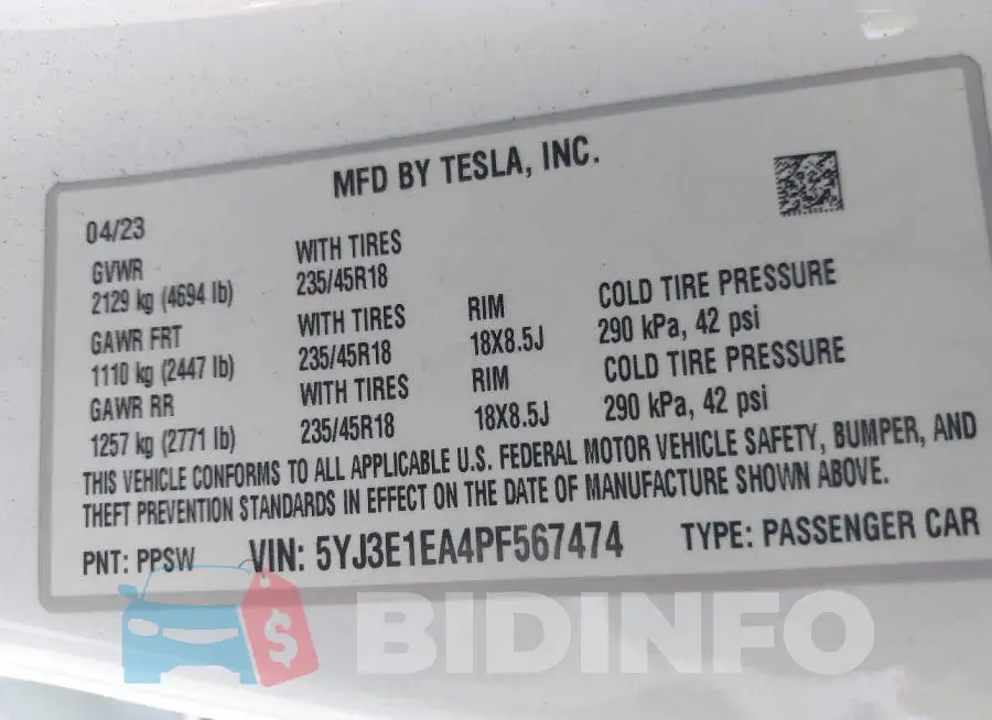 5YJ3E1EA4PF567474 Photo# 9