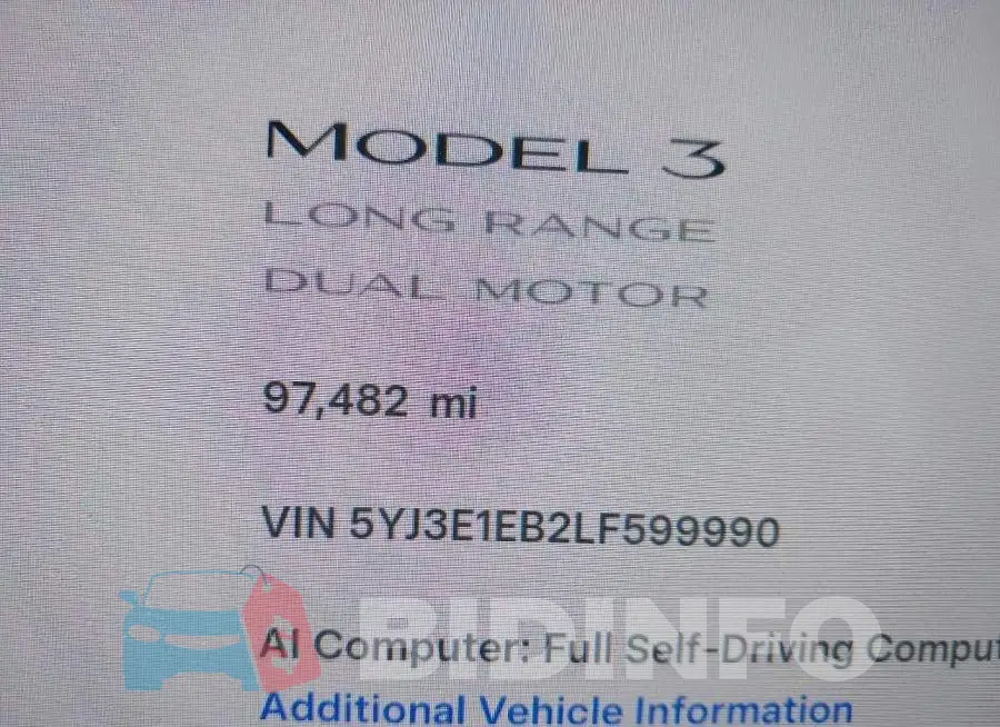 5YJ3E1EB2LF599990 Photo# 14