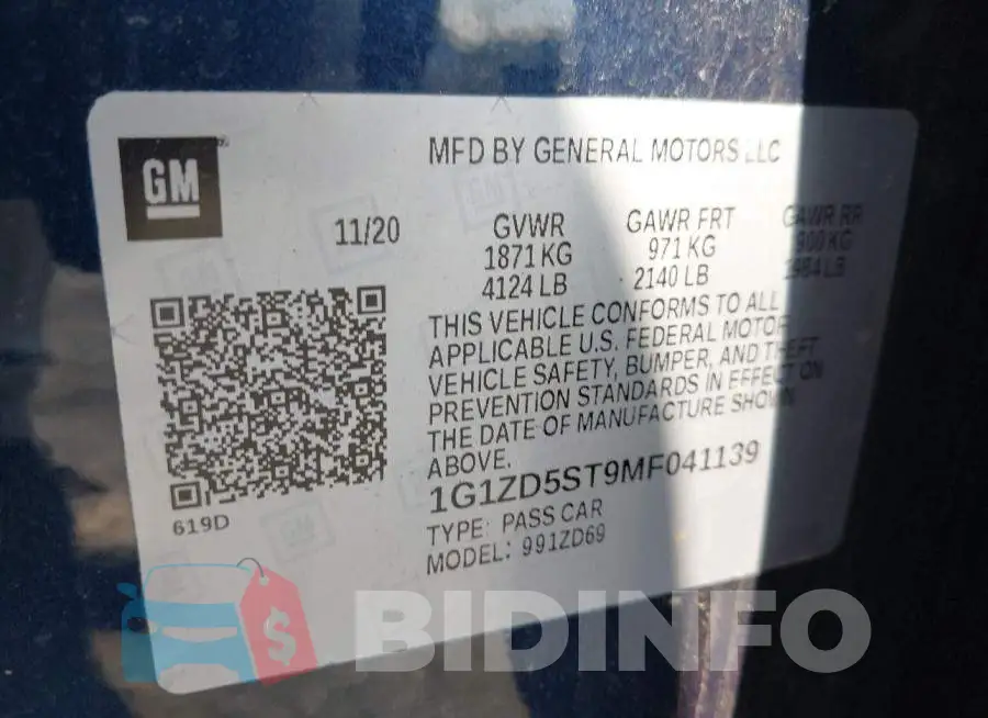 1G1ZD5ST9MF041139 Photo# 9