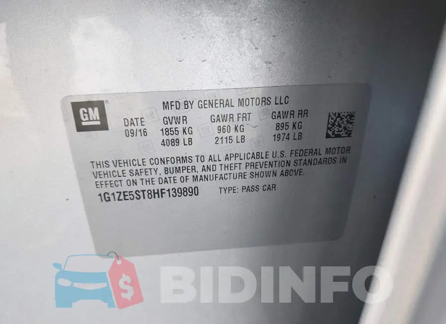 1G1ZE5ST8HF139890 Photo# 9