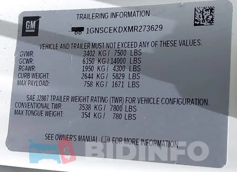 1GNSCEKDXMR273629 Photo# 9