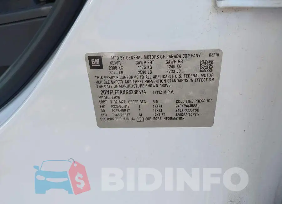 2GNFLFEKXG6288374 Photo# 9