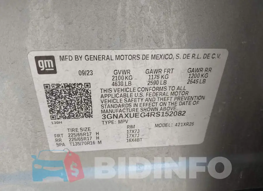3GNAXUEG4RS152082 Photo# 9
