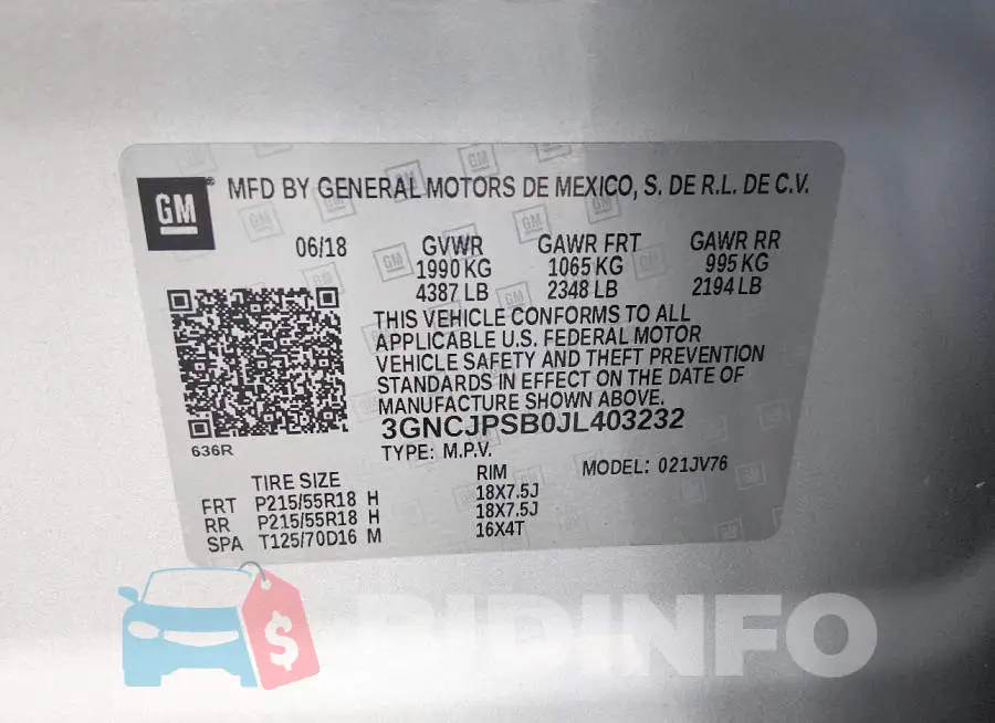 3GNCJPSB0JL403232 Photo# 9