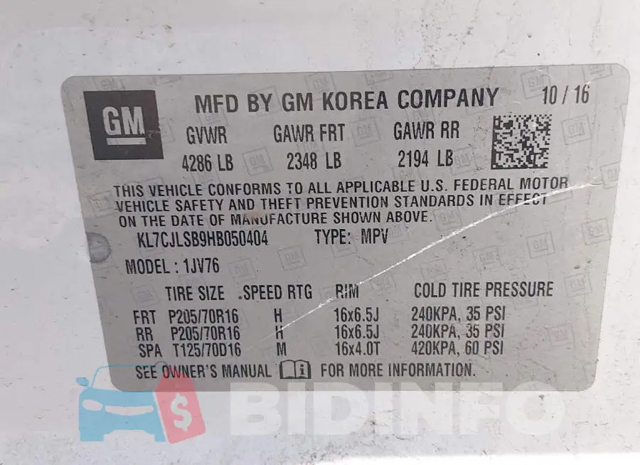 KL7CJLSB9HB050404 Photo# 9