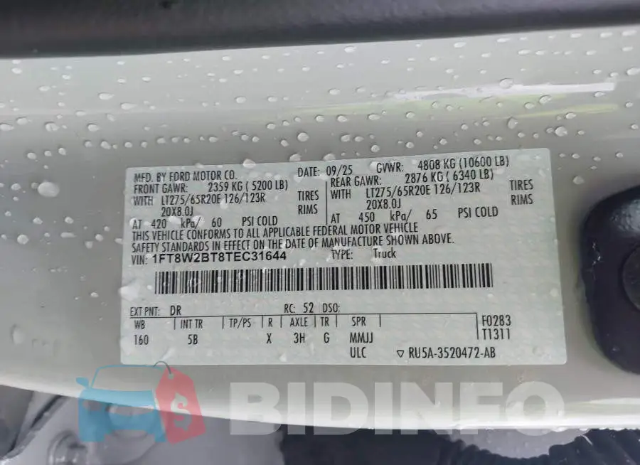 1FT8W2BT8TEC31644 Photo# 8