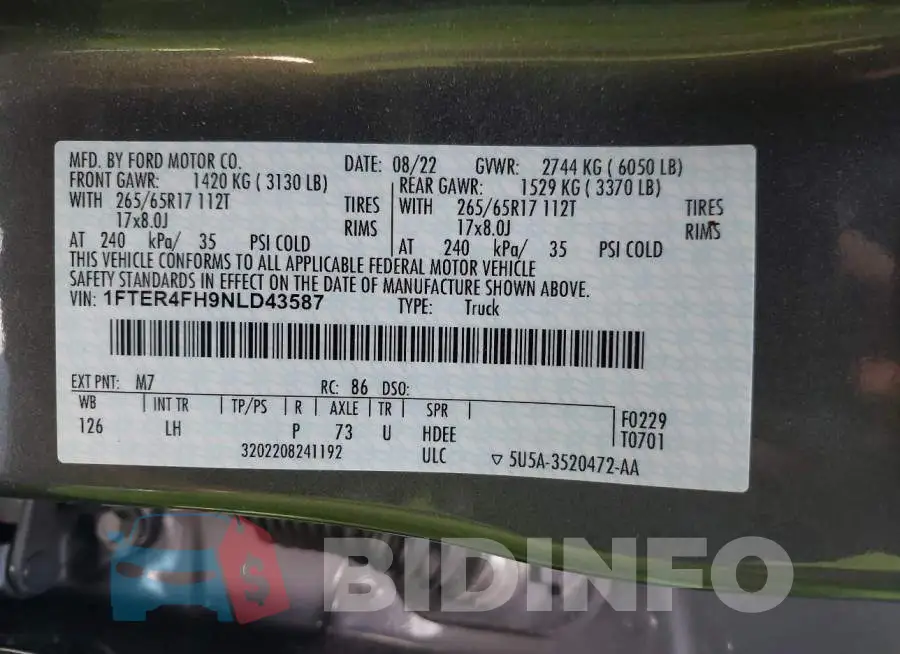 1FTER4FH9NLD43587 Photo# 9