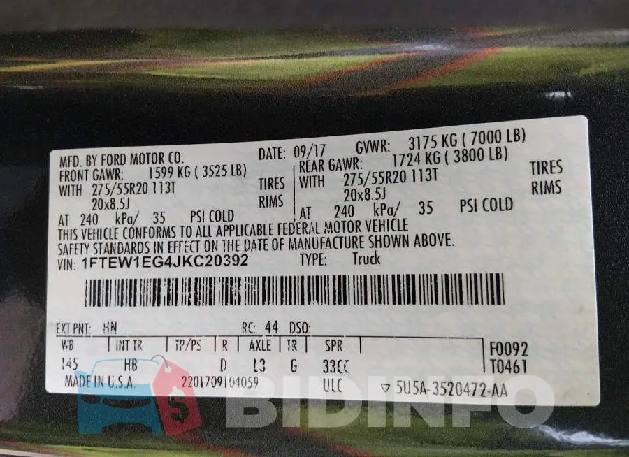 1FTEW1EG4JKC20392 Photo# 9