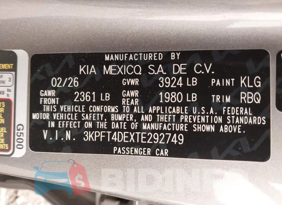 3KPFT4DEXTE292749 Photo# 9