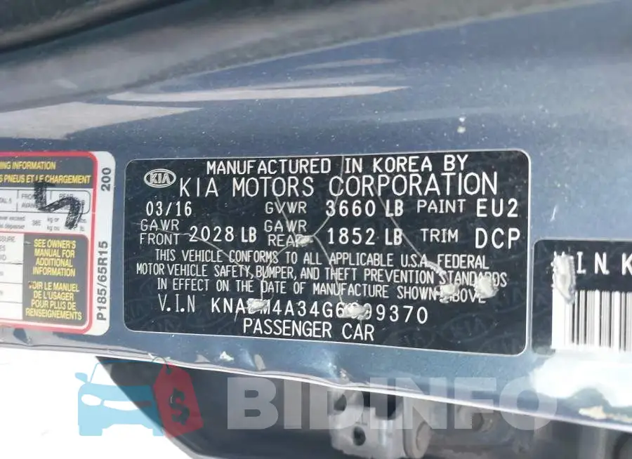 KNADM4A34G6699370 Photo# 9