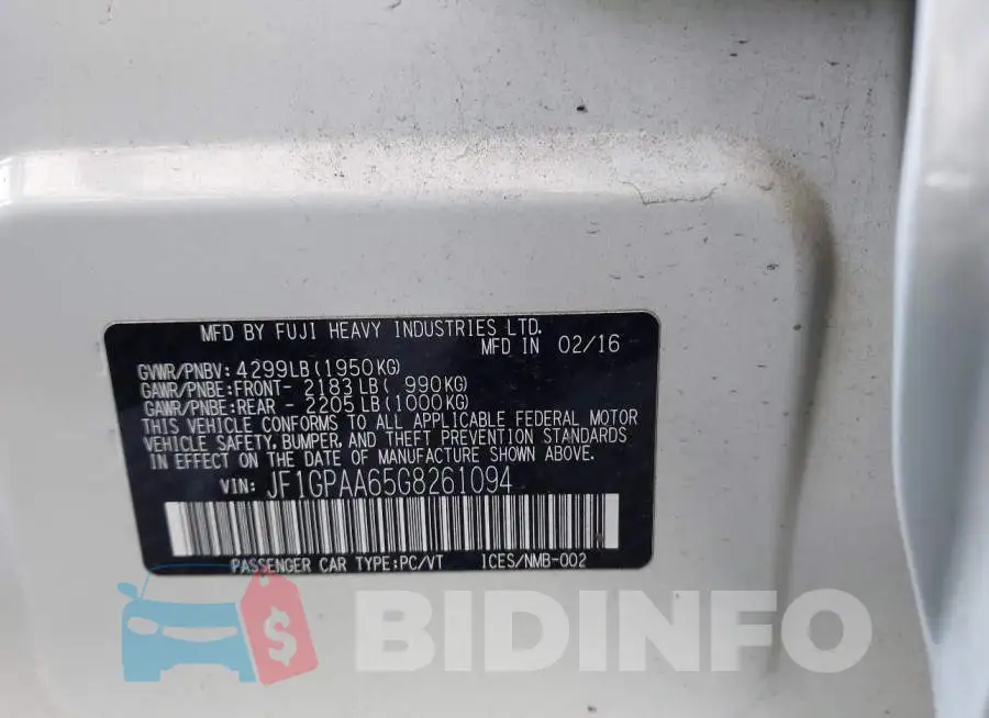 JF1GPAA65G8261094 Photo# 9
