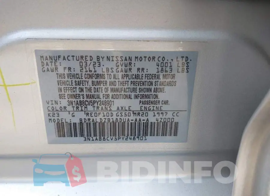 3N1AB8CV5PY248901 Photo# 9