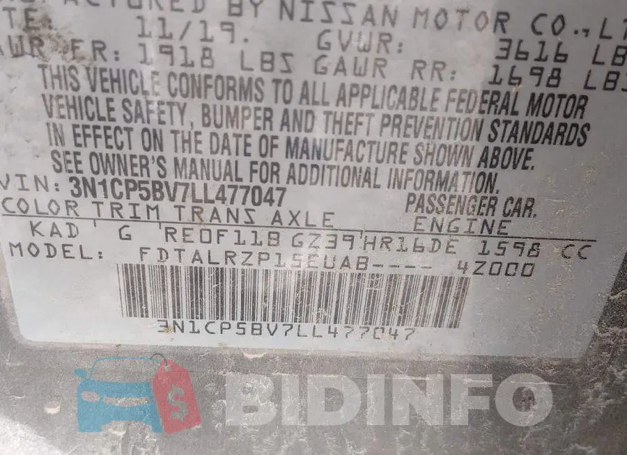 3N1CP5BV7LL477047 Photo# 9