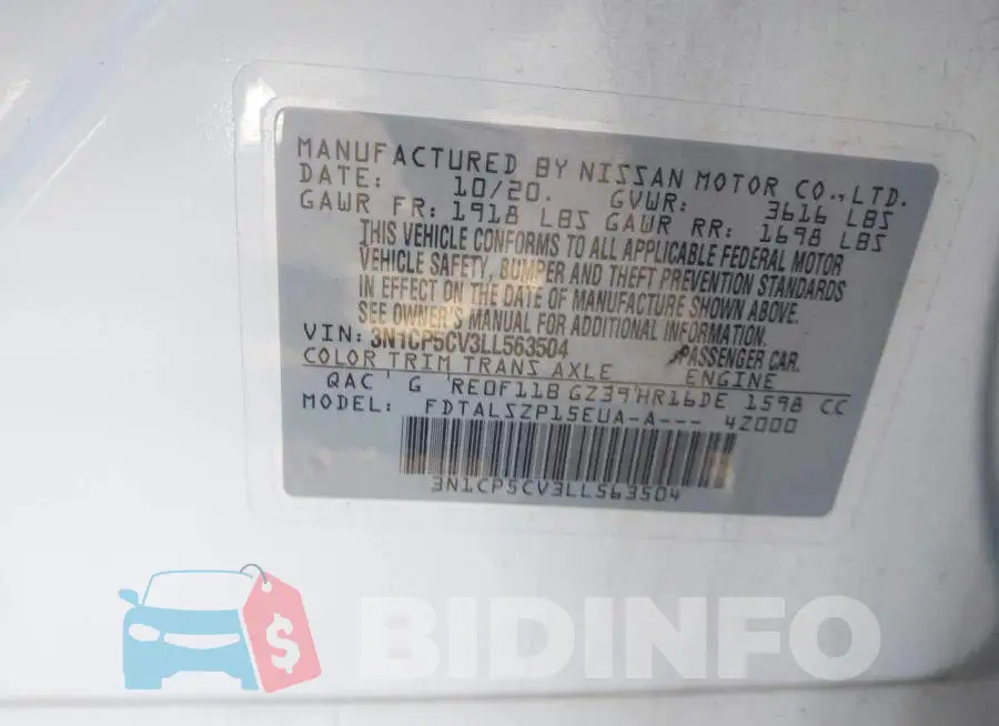 3N1CP5CV3LL563504 Photo# 9