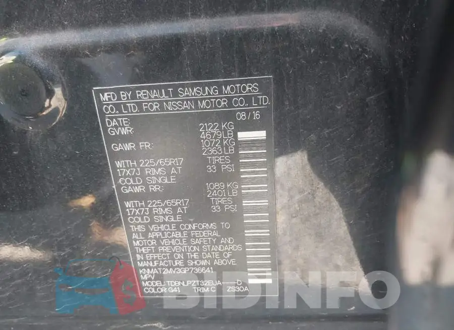 KNMAT2MV3GP736641 Photo# 9