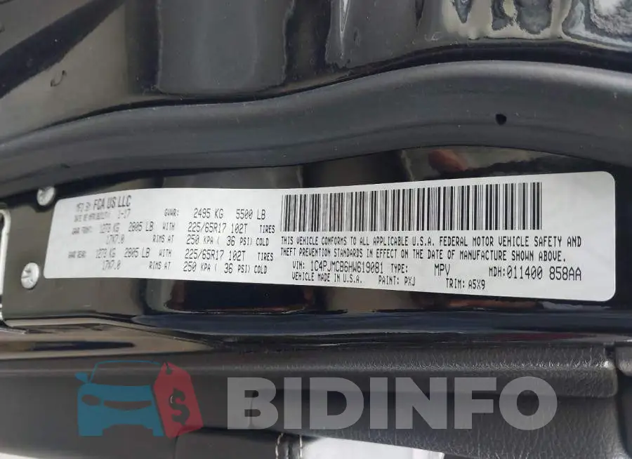 1C4PJMCB6HW619081 Photo# 9