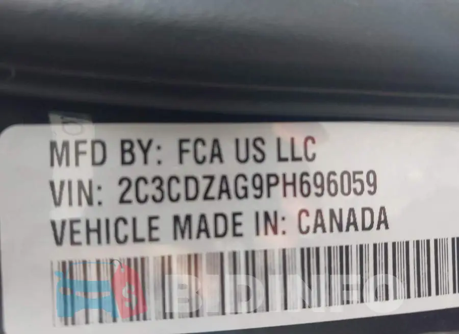 2C3CDZAG9PH696059 Photo# 9