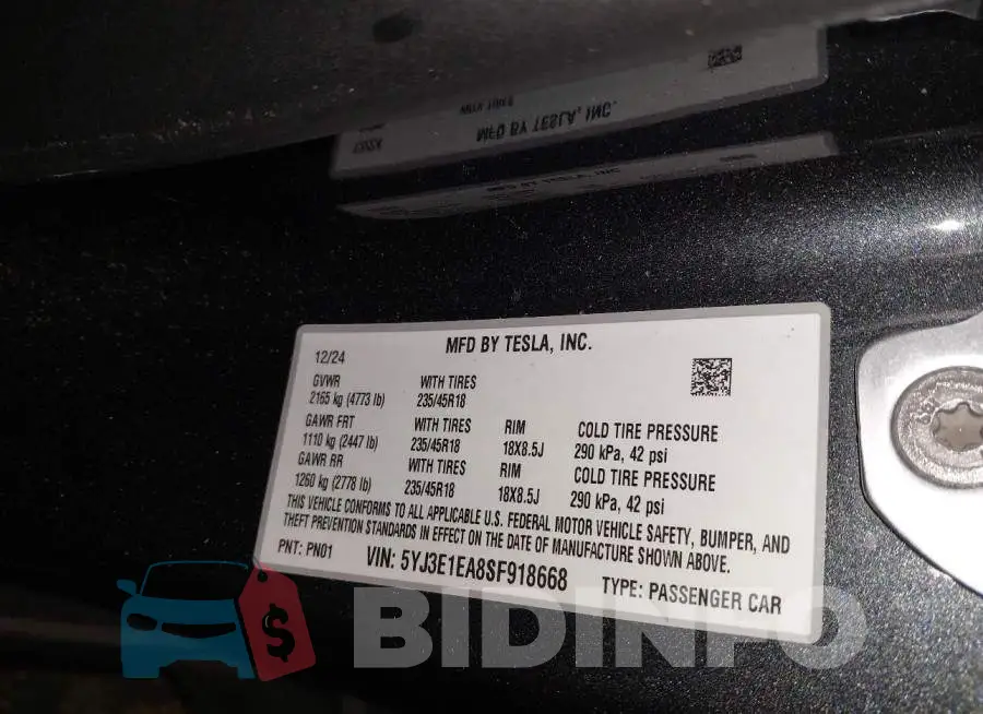 5YJ3E1EA8SF918668 Photo# 9