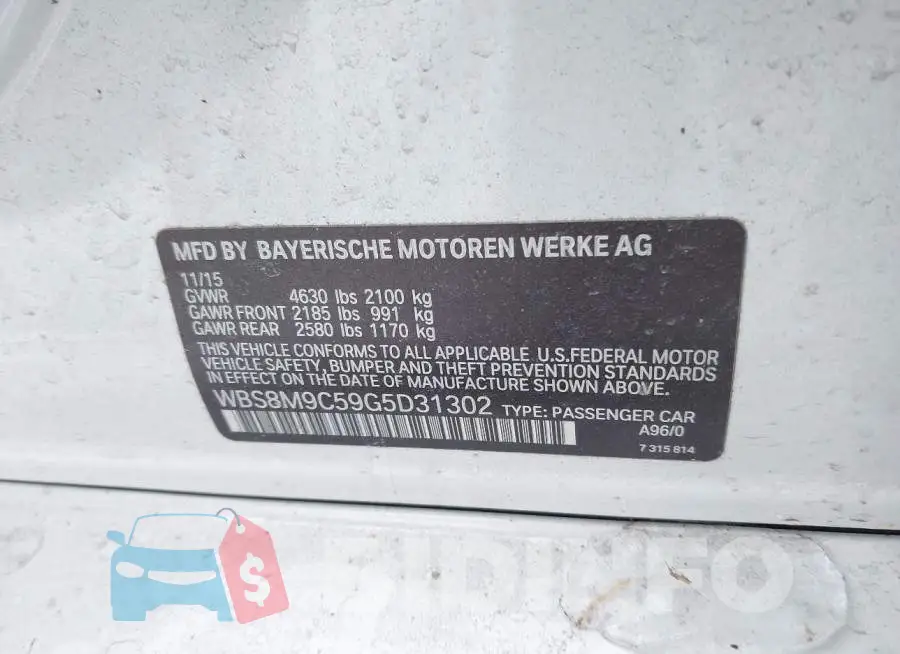 WBS8M9C59G5D31302 Photo# 9