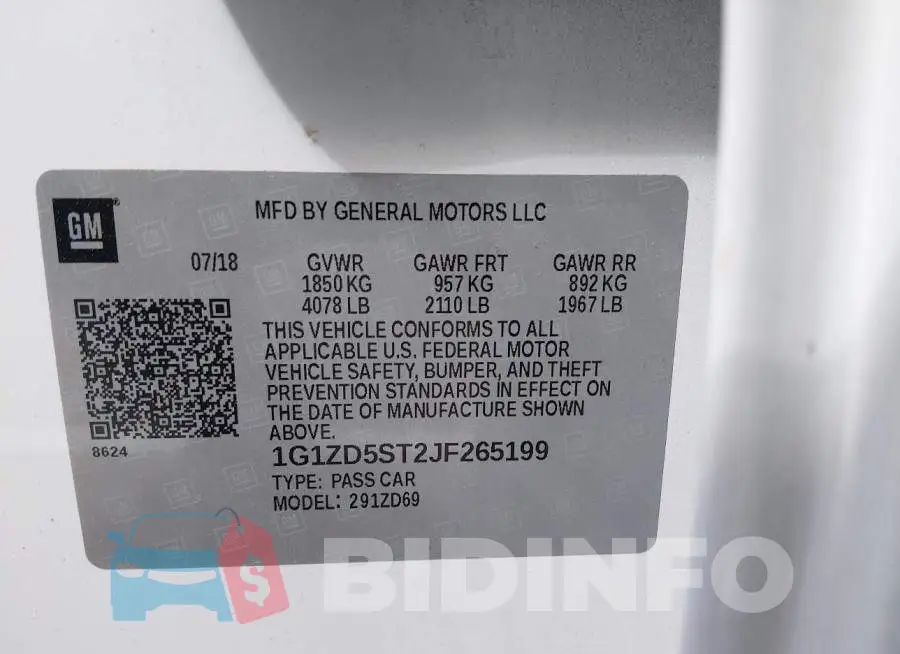 1G1ZD5ST2JF265199 Photo# 9