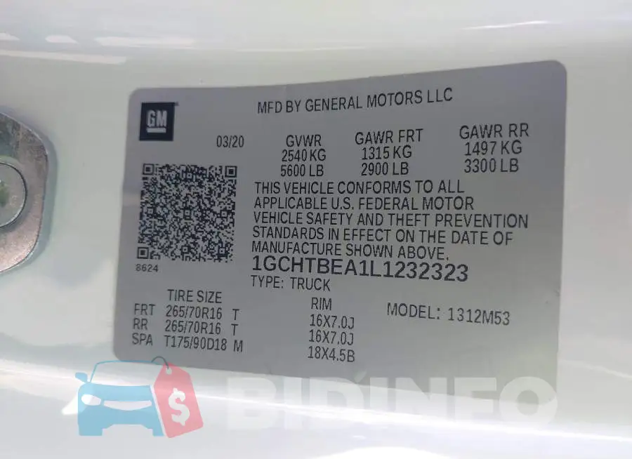 1GCHTBEA1L1232323 Photo# 9