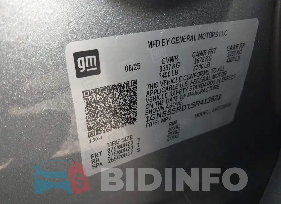 1GNS5SRD1SR413823 Photo# 9