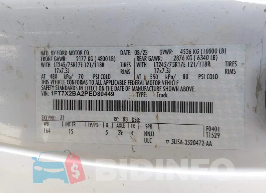 1FT7X2BA2PED80449 Photo# 9