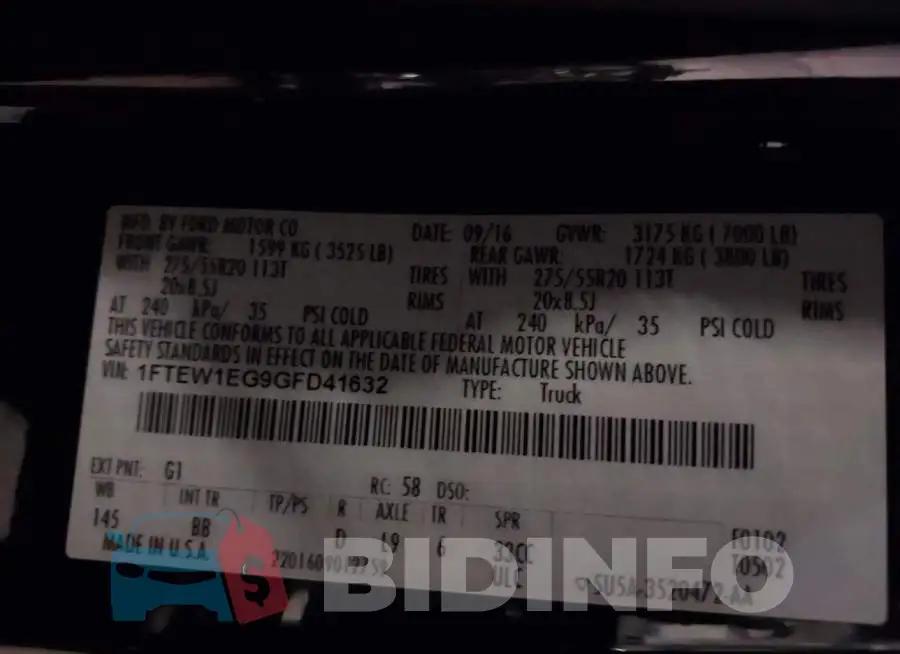 1FTEW1EG9GFD41632 Photo# 9