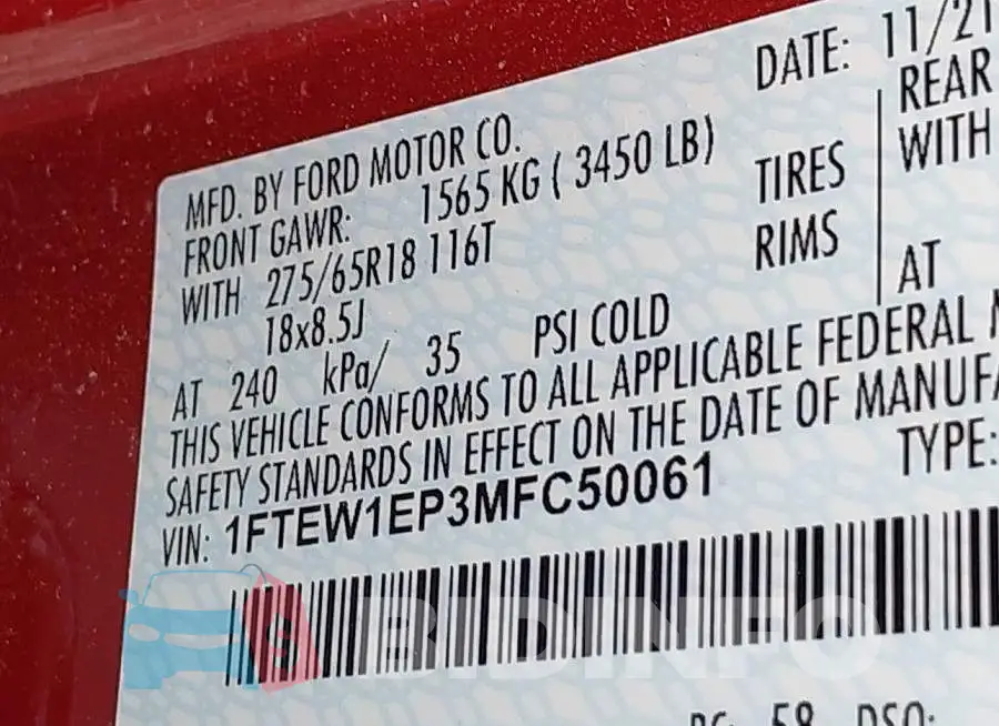 1FTEW1EP3MFC50061 Photo# 9