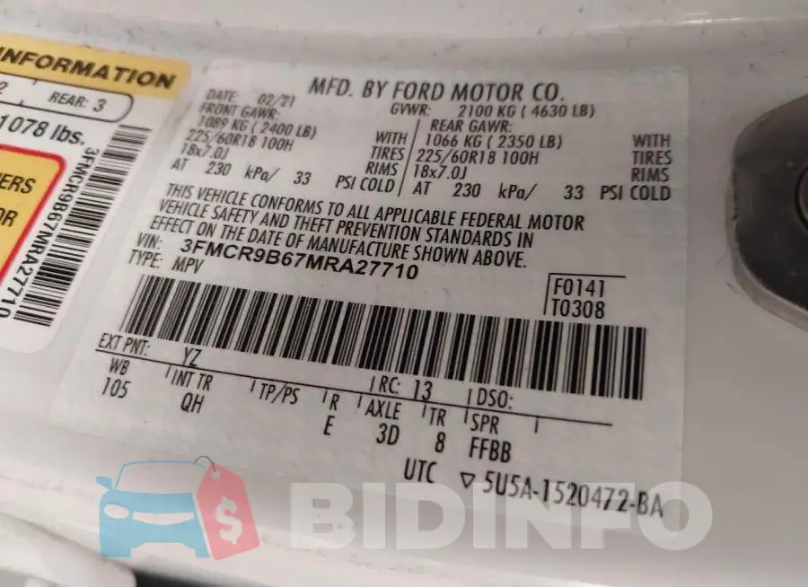 3FMCR9B67MRA27710 Photo# 9