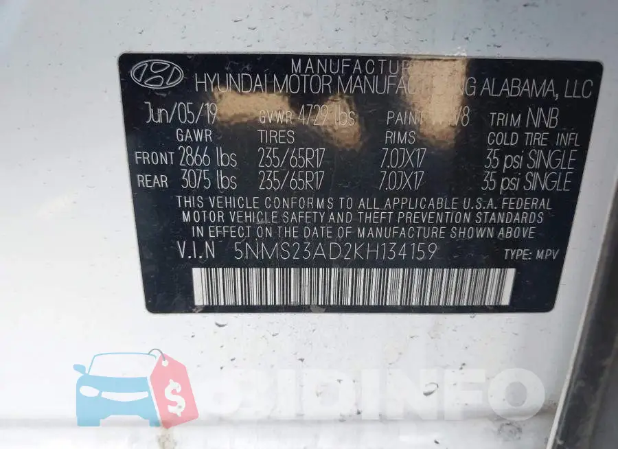 5NMS23AD2KH134159 Photo# 9