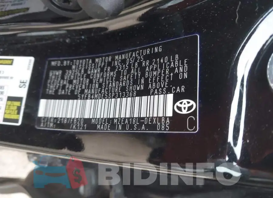5YFB4MDE5SP313368 Photo# 9