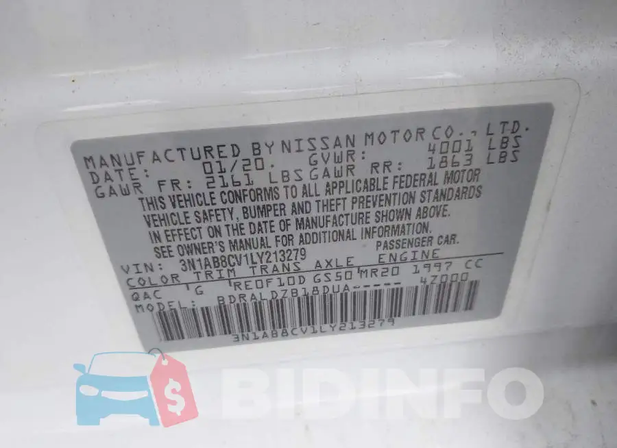 3N1AB8CV1LY213279 Photo# 9