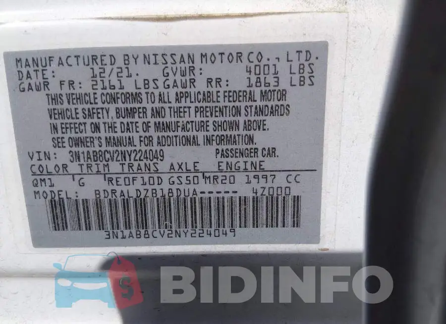 3N1AB8CV2NY224049 Photo# 9