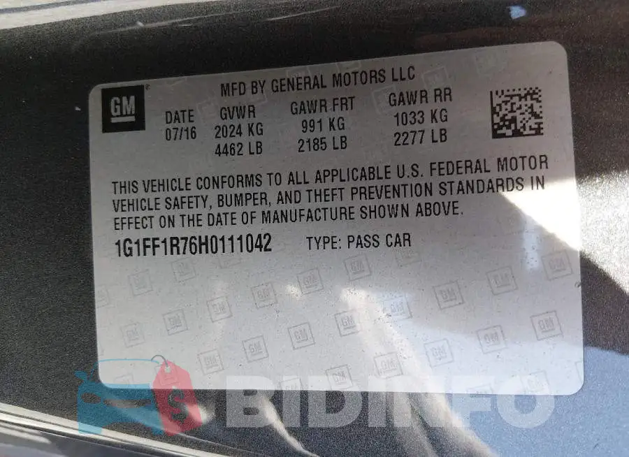 1G1FF1R76H0111042 Photo# 9