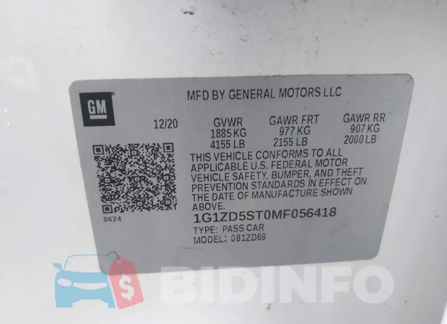 1G1ZD5ST0MF056418 Photo# 9