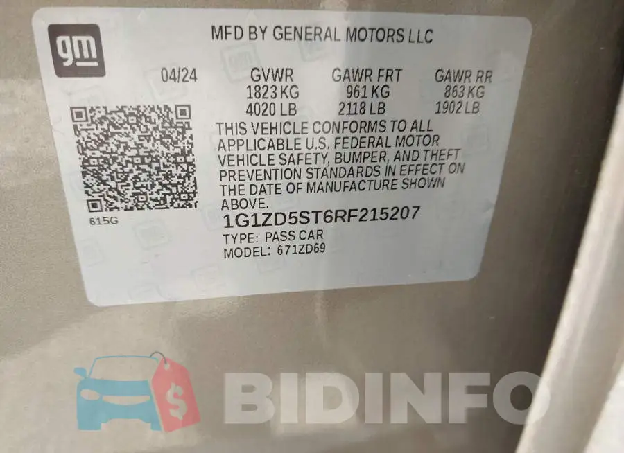 1G1ZD5ST6RF215207 Photo# 9