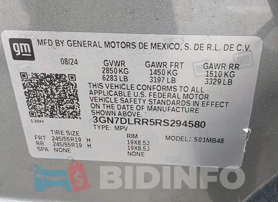 3GN7DLRR5RS294580 Photo# 9