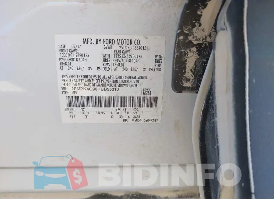 2FMPK4G96HBB55310 Photo# 9