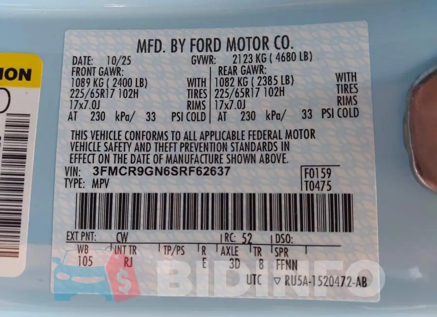 3FMCR9GN6SRF62637 Photo# 9