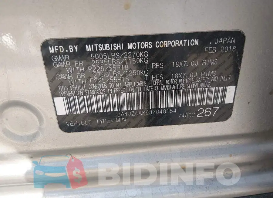 JA4JZ4AX6JZ048154 Photo# 9